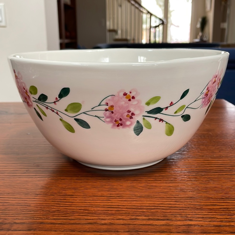 Pizzato Floral Bowl Handmade and Hand Painted from Crate and Barrel